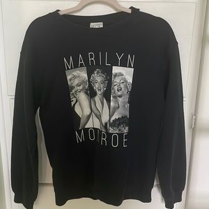 Marilyn Monroe Black Crew Neck